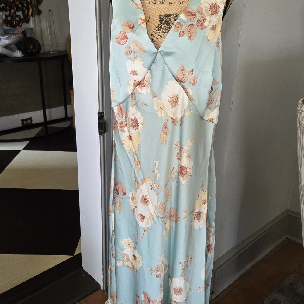 A New Day NWT Blue V-Neck Maxi Slip Dress